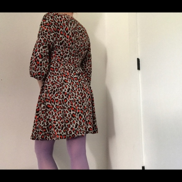 Moda International Orange Leopard Print Dress - Picture 2 of 14